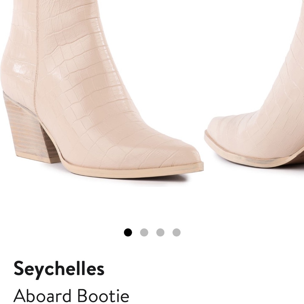 Seychelles leather booties size 10 cream beige boot western booties - Picture 8 of 14
